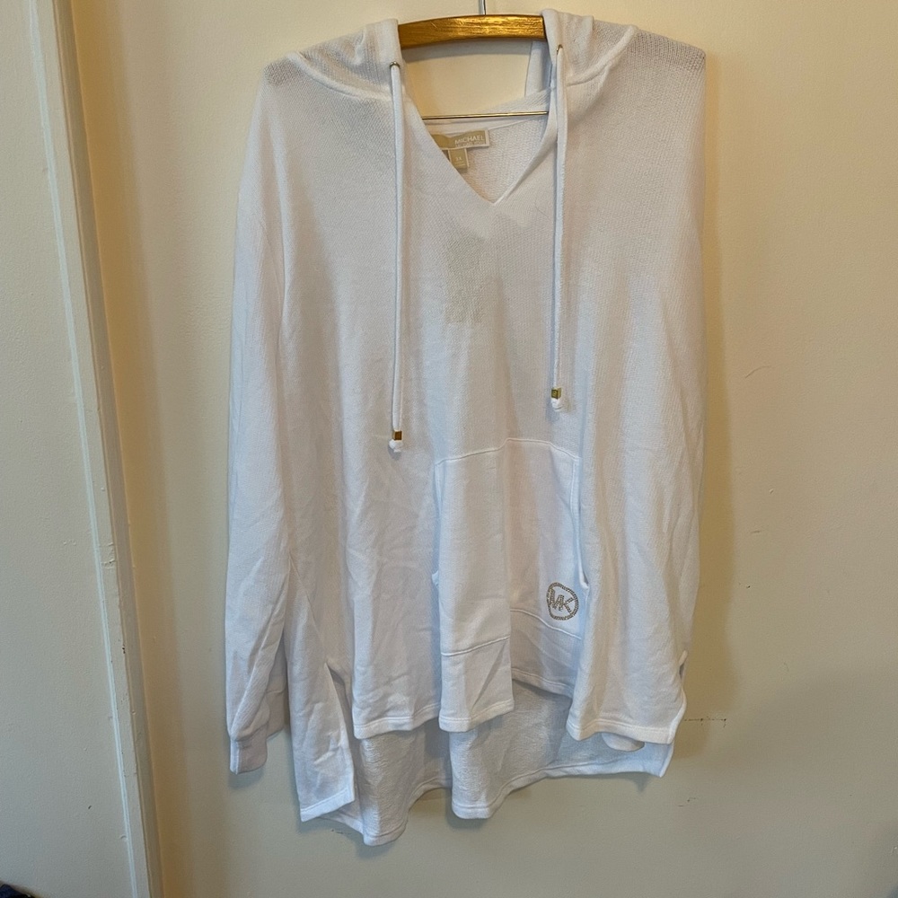 Michael Kors 3x white stringed sweatshirt new with tags
